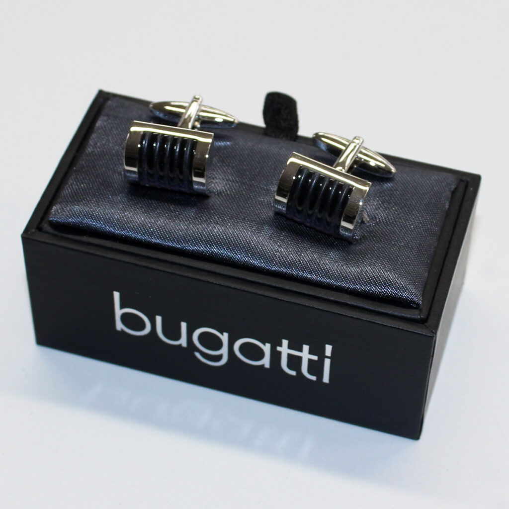 Bugatti/ Ribbed Cat's eye Cufflinks/Black Rundle Tailoring