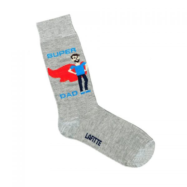 Laffite Super Dad Socks - Marle Grey