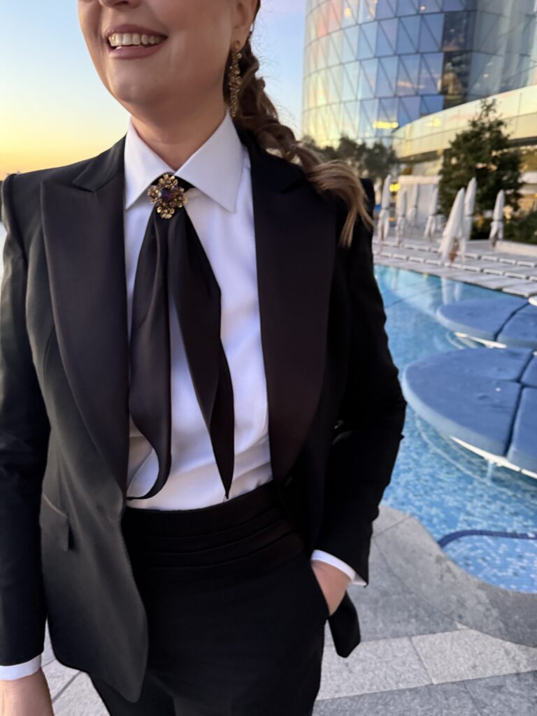 Sharp shoulders and a sleek finish on full display