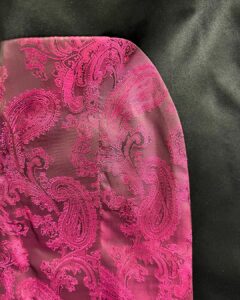 Ruby paisley lining for bold effect