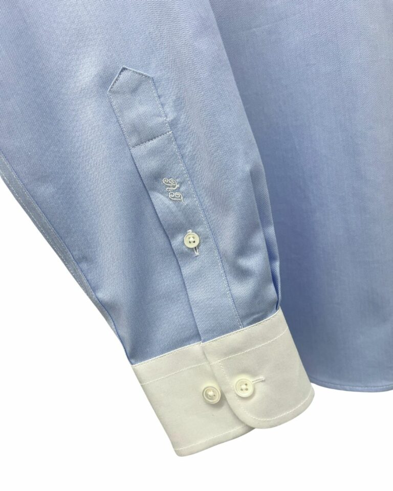 Option of initials embroidered on shirt placket
