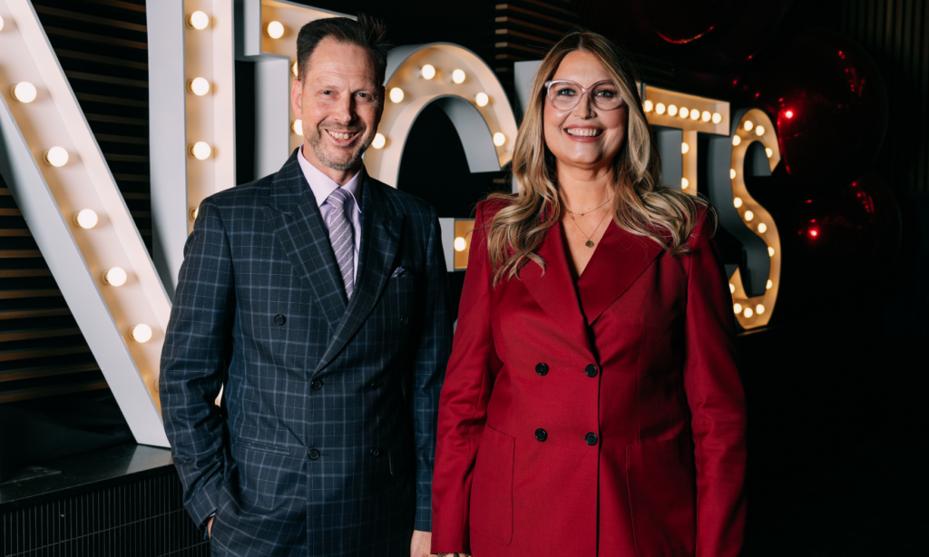 Andrew and Bronwyn Rundle at the Newcastle Knights 2026 Season Launch